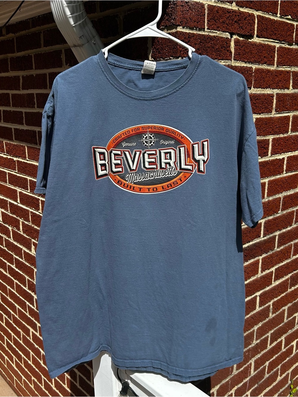 Fruit of the Loom Blue Beverly Massachusetts Graphic Tee